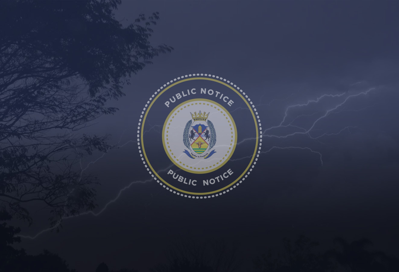 Public notice — severe weather alert